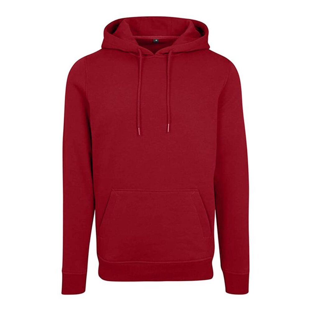 Build Your Brand Mens Heavy Pullover Hoodie / Ruby Red